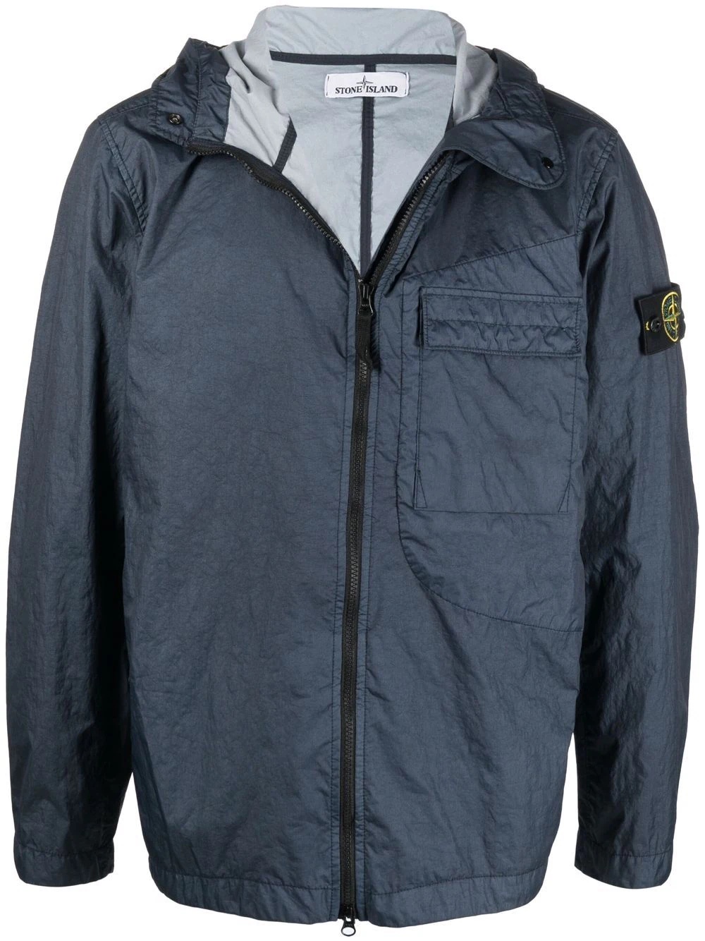 Compass badge hooded windbreaker - 1