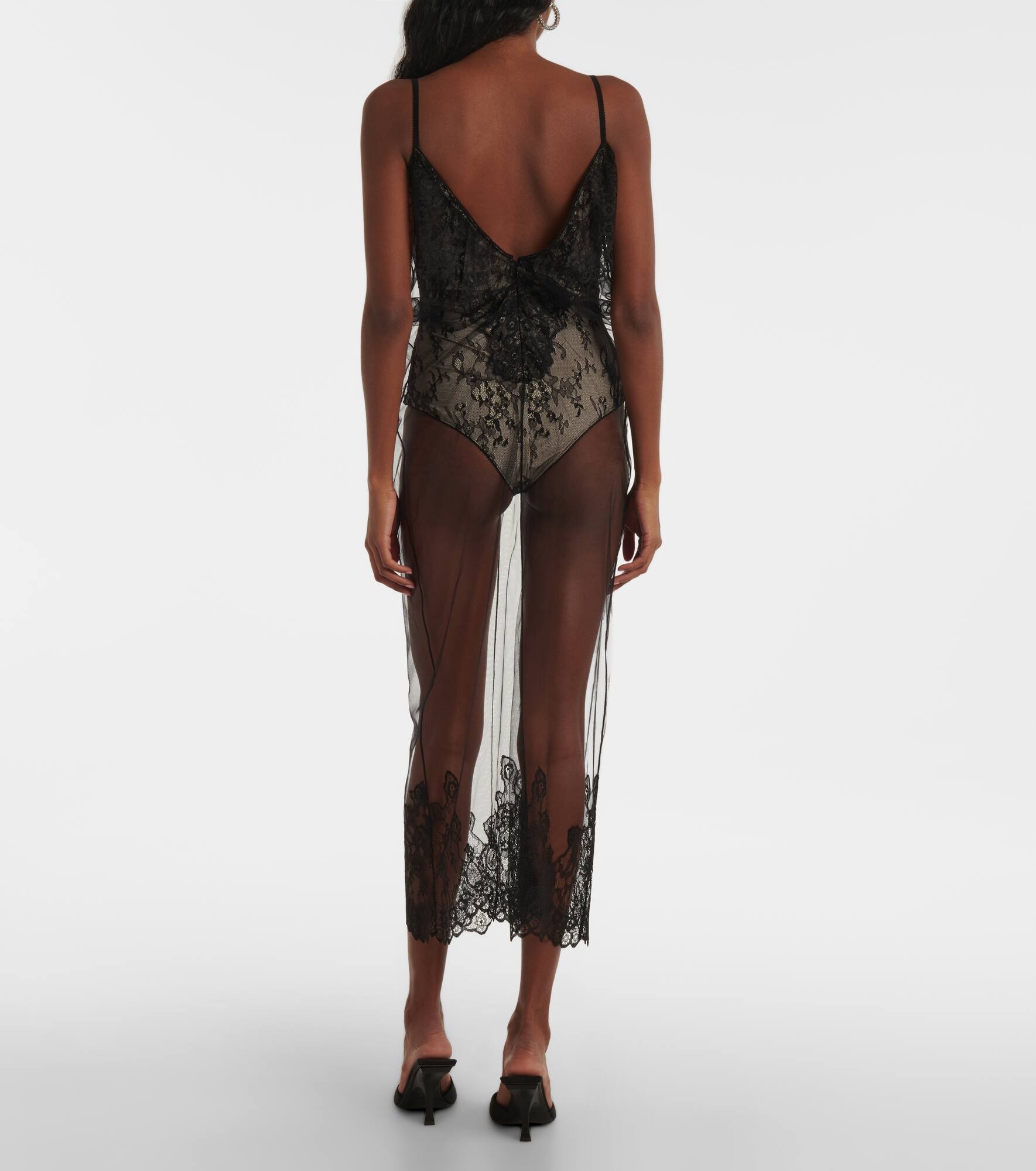 Sheer lace bodysuit - 3