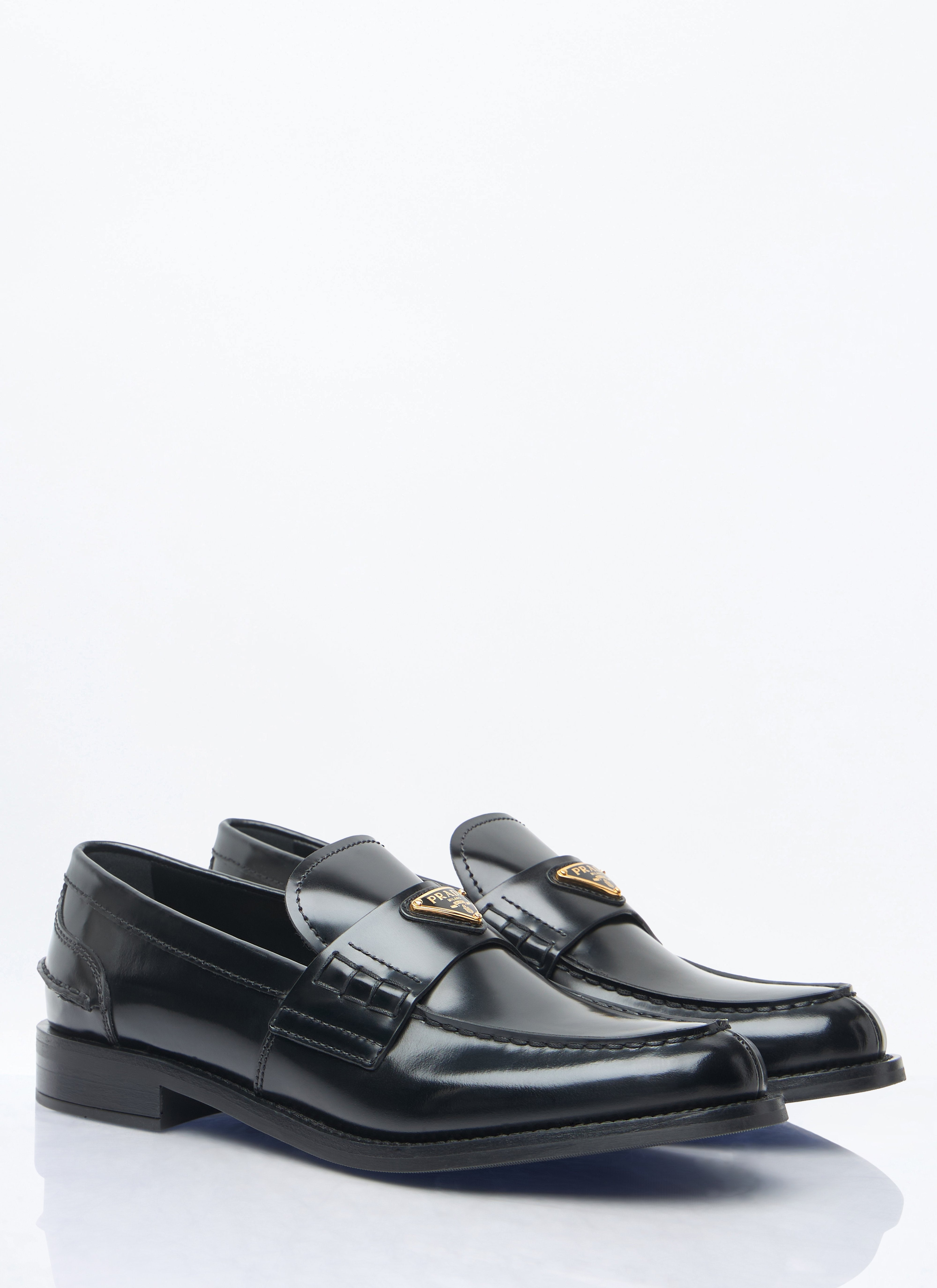 Prada Women Brushed Leather Loafers - 3
