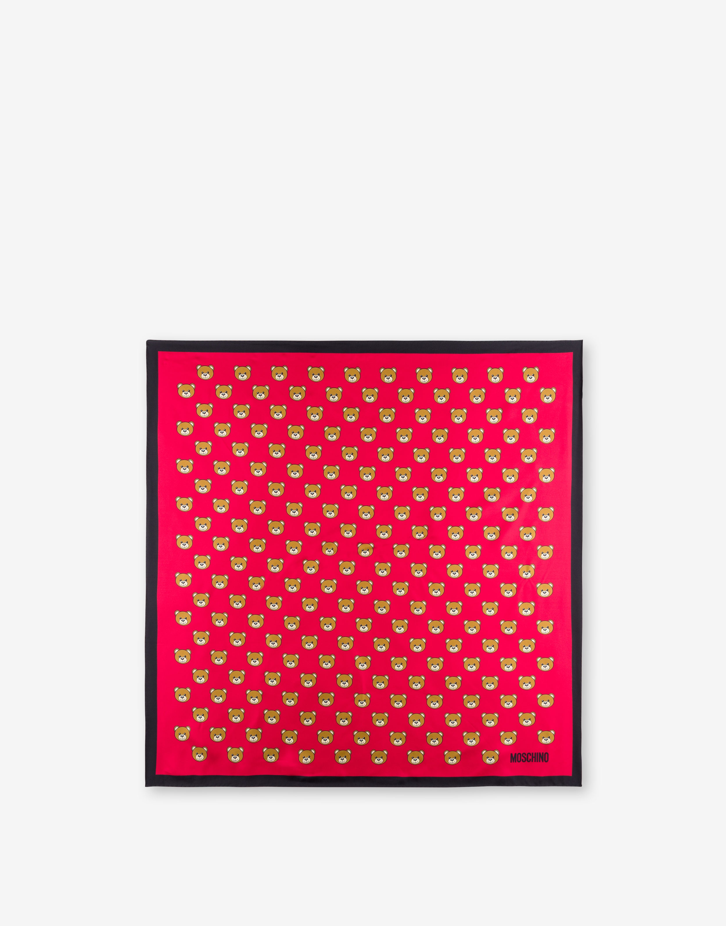 ALL-OVER TEDDY BEAR SILK SCARF - 1