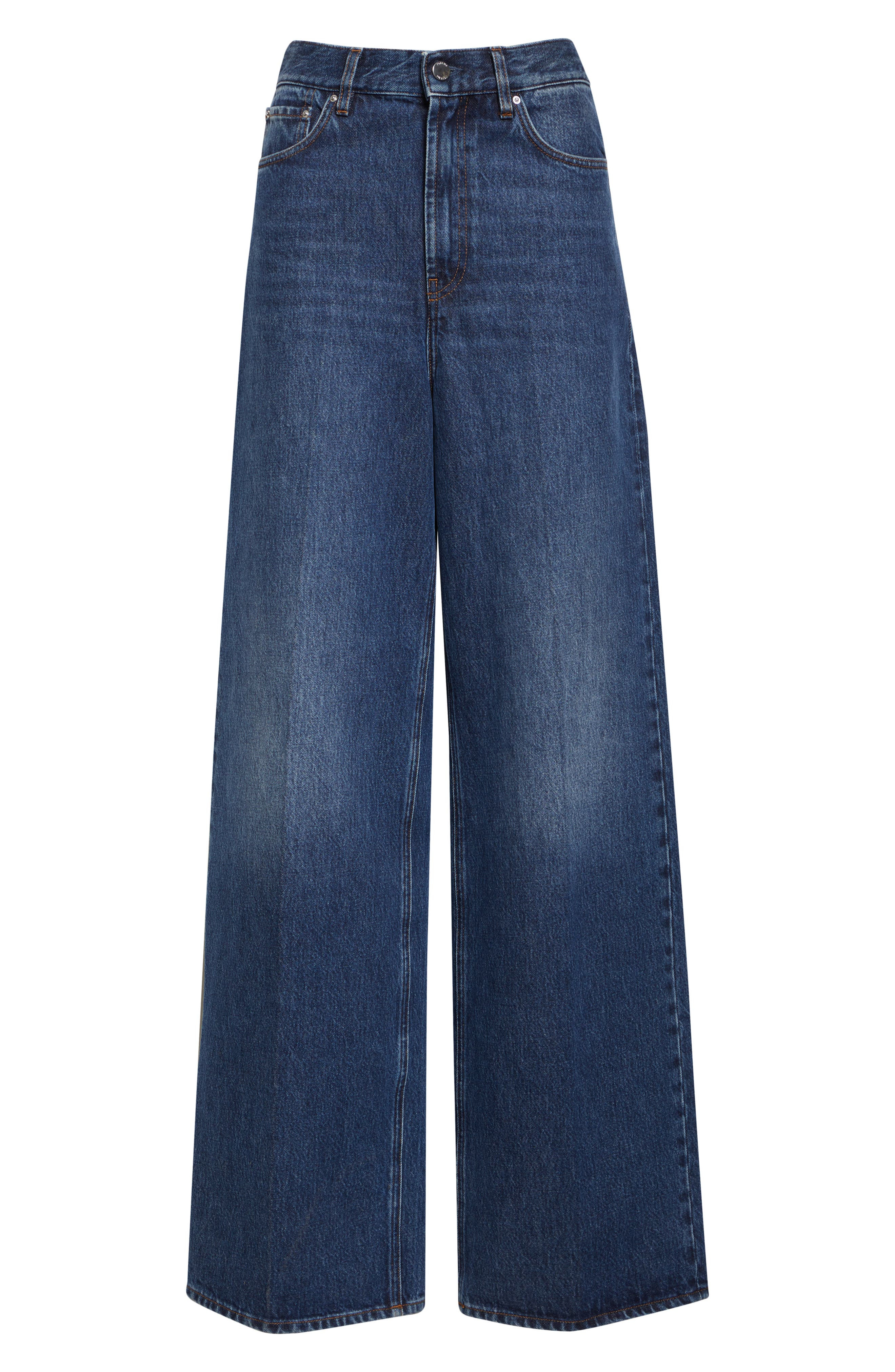 TOTEME High Waist Wide Leg Jeans in Dark Blue at Nordstrom - 6