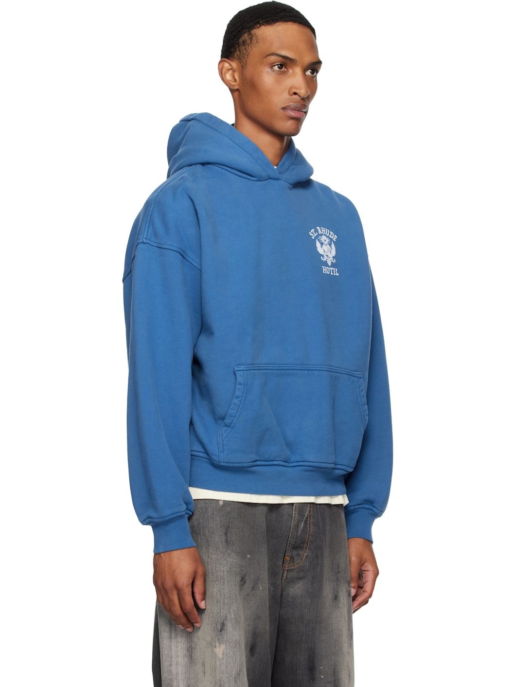 Blue 'St Rhude' Seal Hoodie - 2