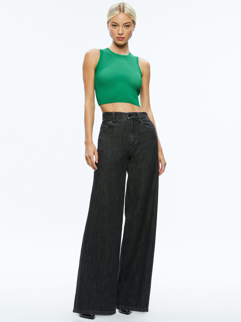 Alice + Olivia TONITA RIBBED TANK outlook