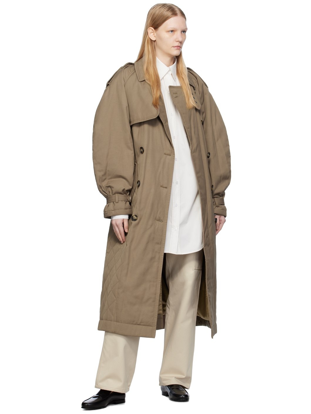 Beige Patch Pocket Trousers - 4