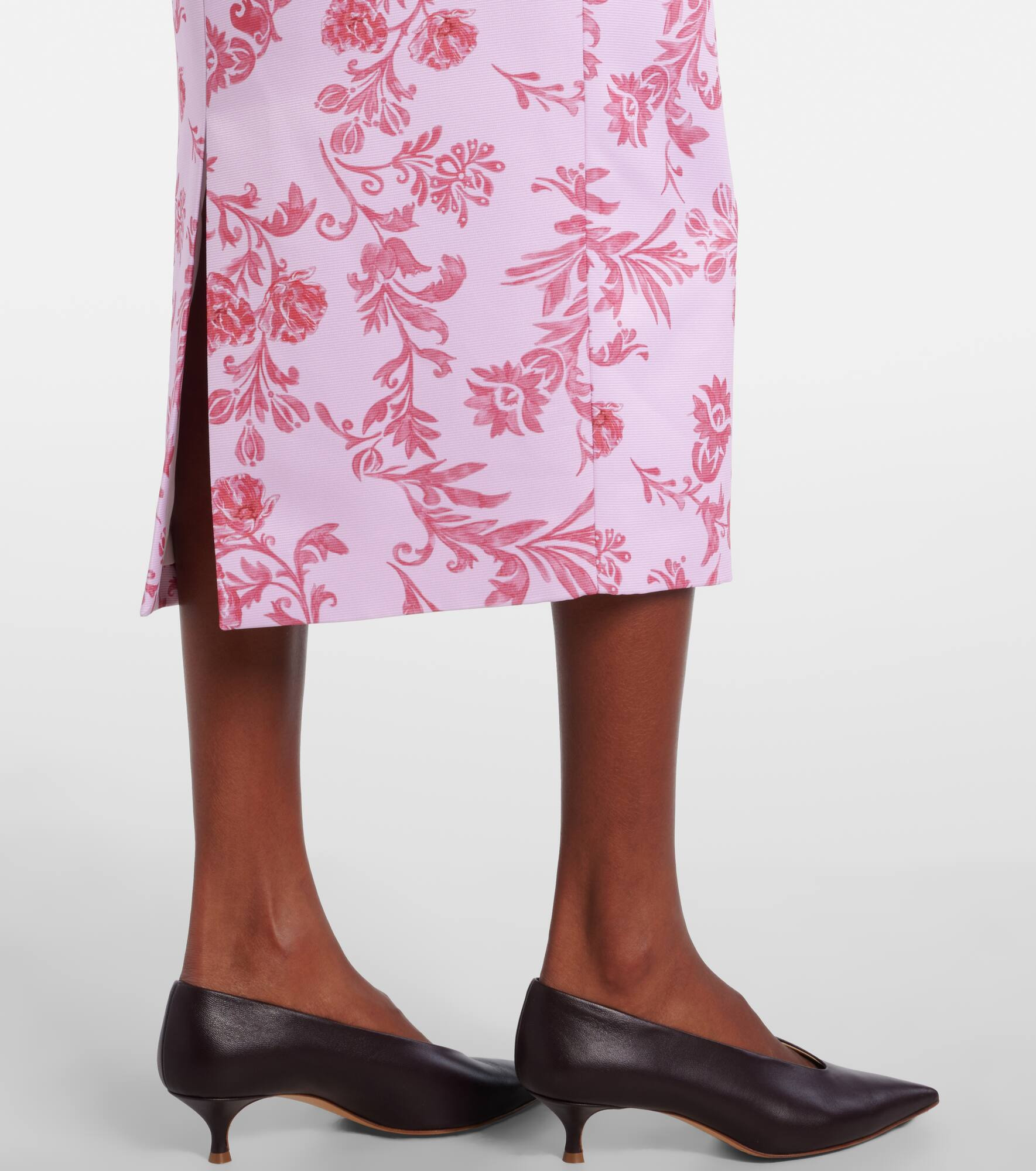 Lorelei floral taffeta faille pencil skirt - 5