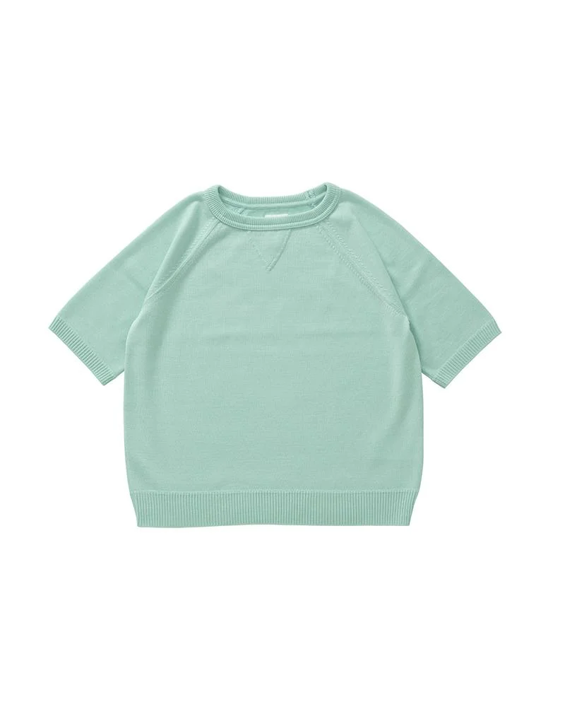 CREW KNIT S/S W LT.GREEN - 1