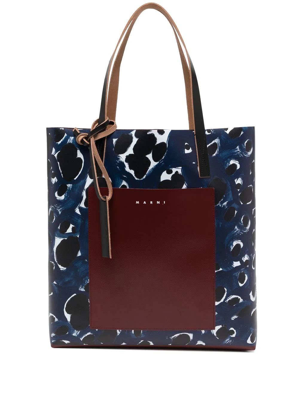 abstract-print tote bag - 1