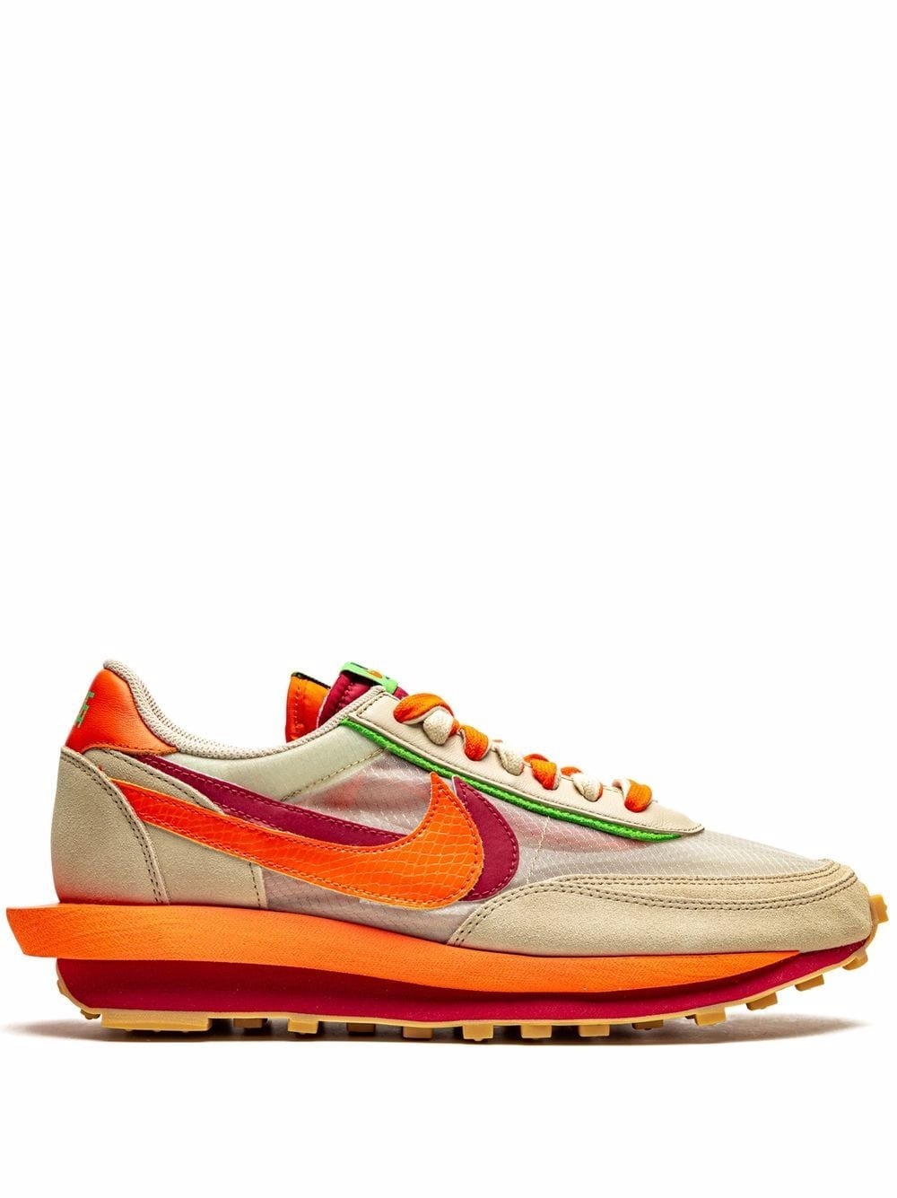 x sacai x CLOT LDWaffle "Net Orange Blaze" sneakers - 1