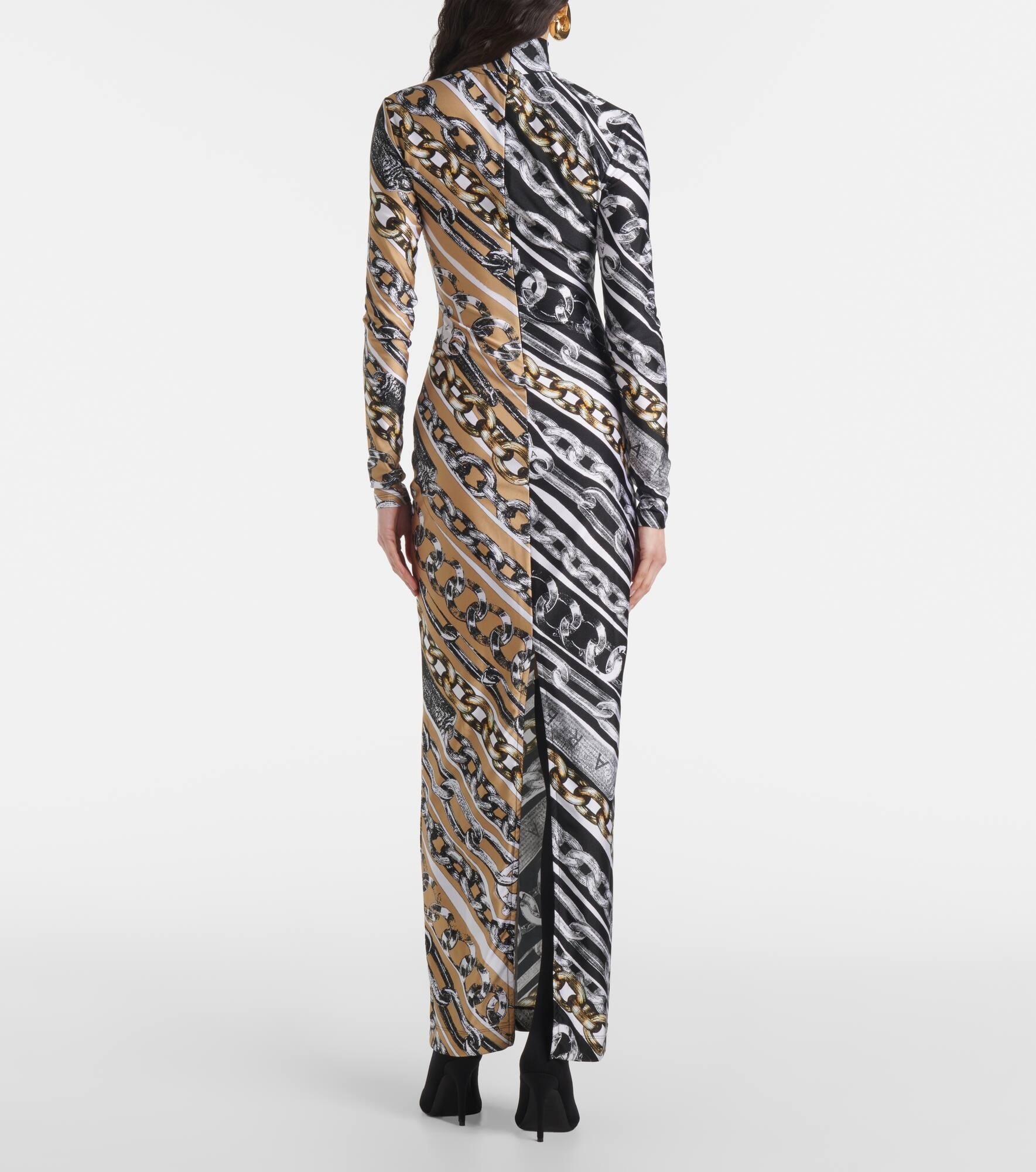 Colorblocked printed maxi dress - 3