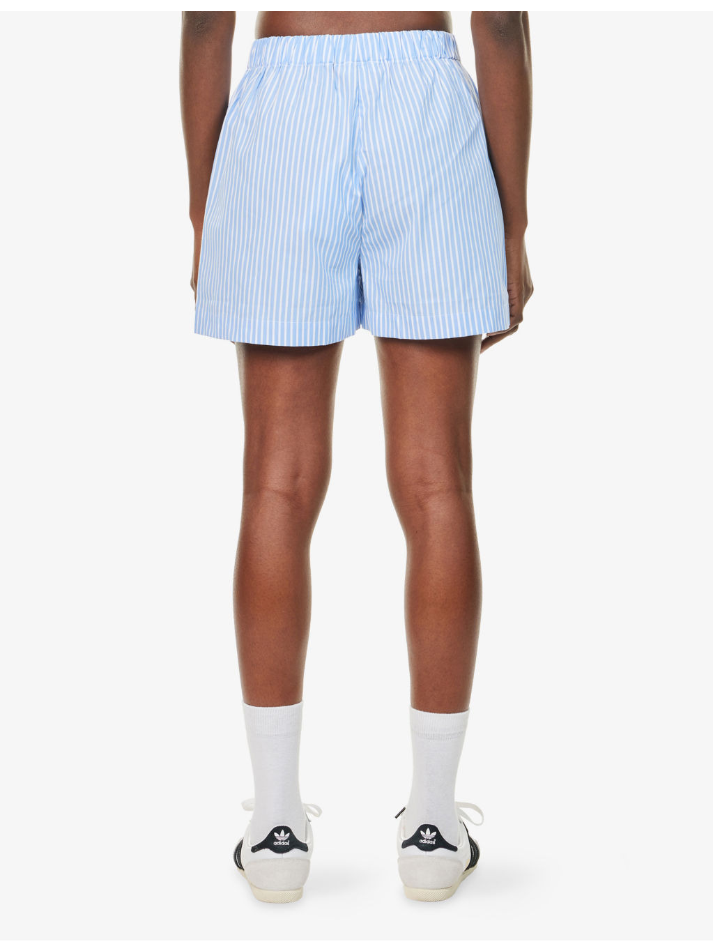 Eden Script Striped Cotton Shorts - 4