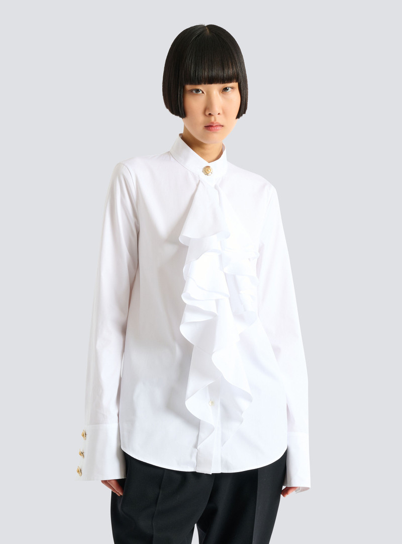 Ruffled poplin shirt 7