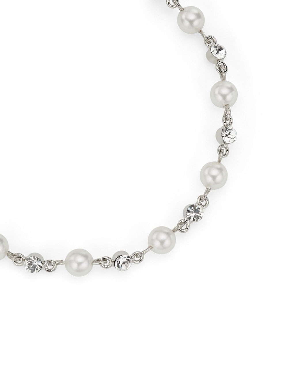logo-charm pearl-detail anklet - 3