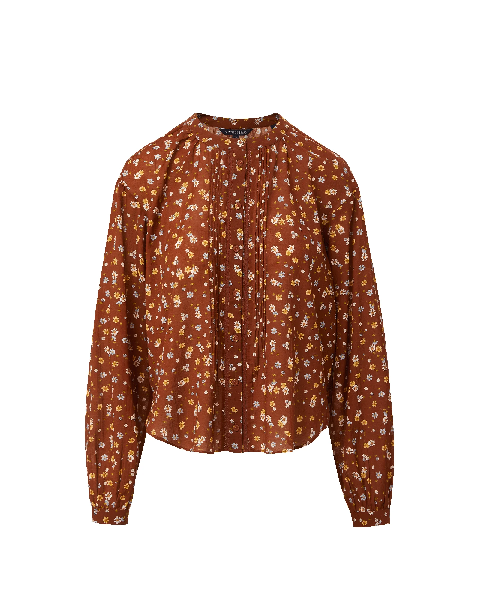 LOLLIE FLORAL BUTTON-DOWN BLOUSE - 1