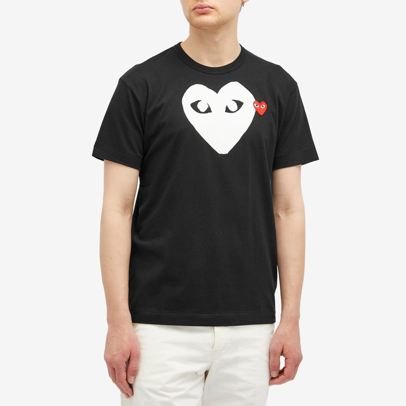 Comme des Garçons PLAY Comme des Garçons Play Double Heart Logo T-Shirt outlook