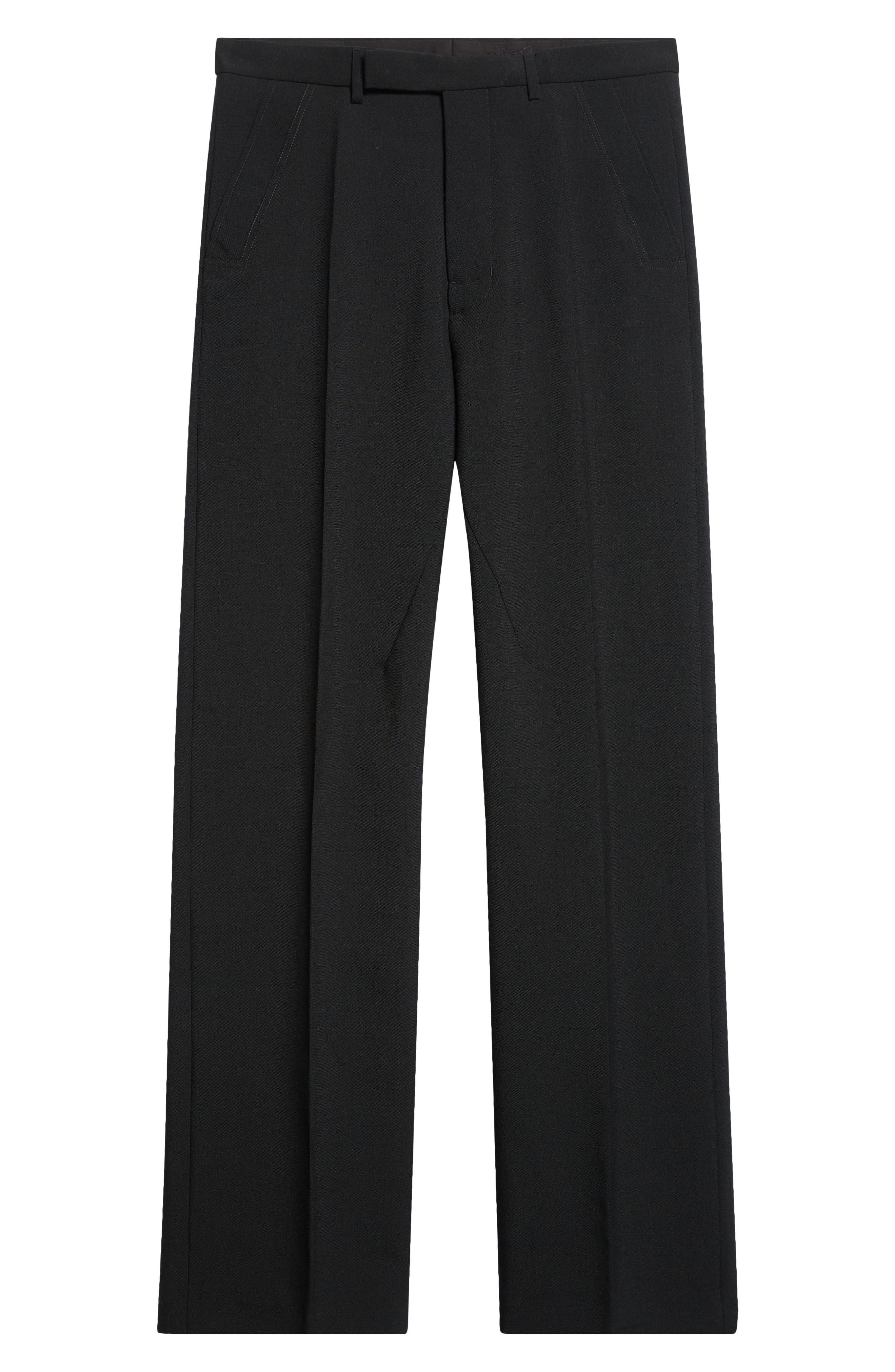 Rick Owens Tailored Geth Wide Leg Virgin Wool Pants in Black at Nordstrom - 6
