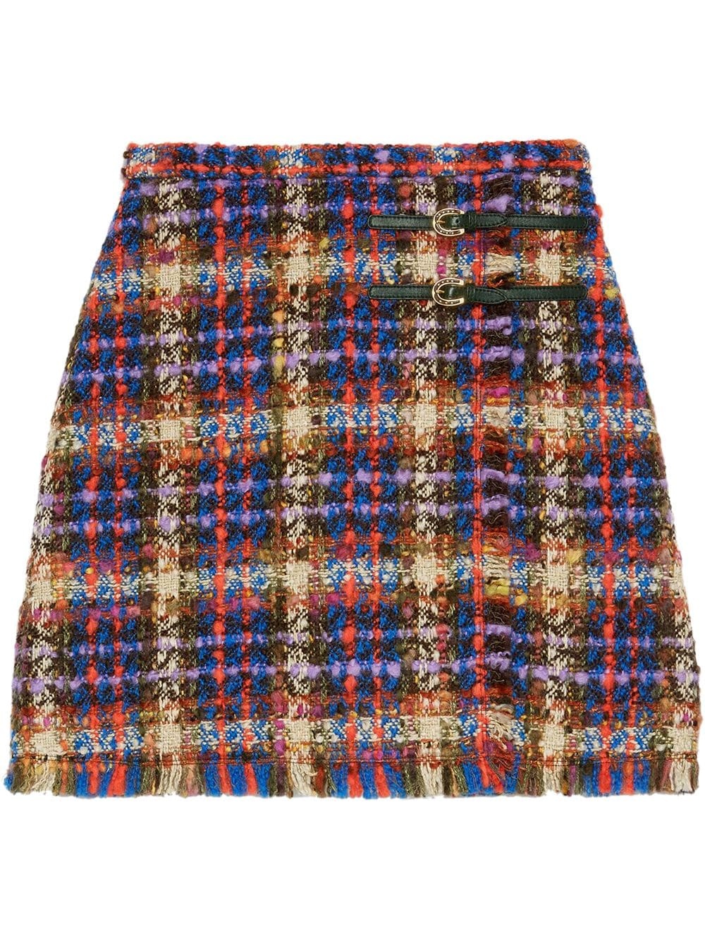 checked tweed skirt - 1