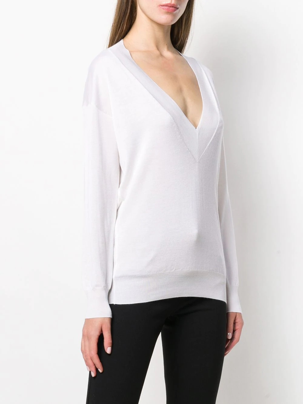 deep v-neck jumper - 3