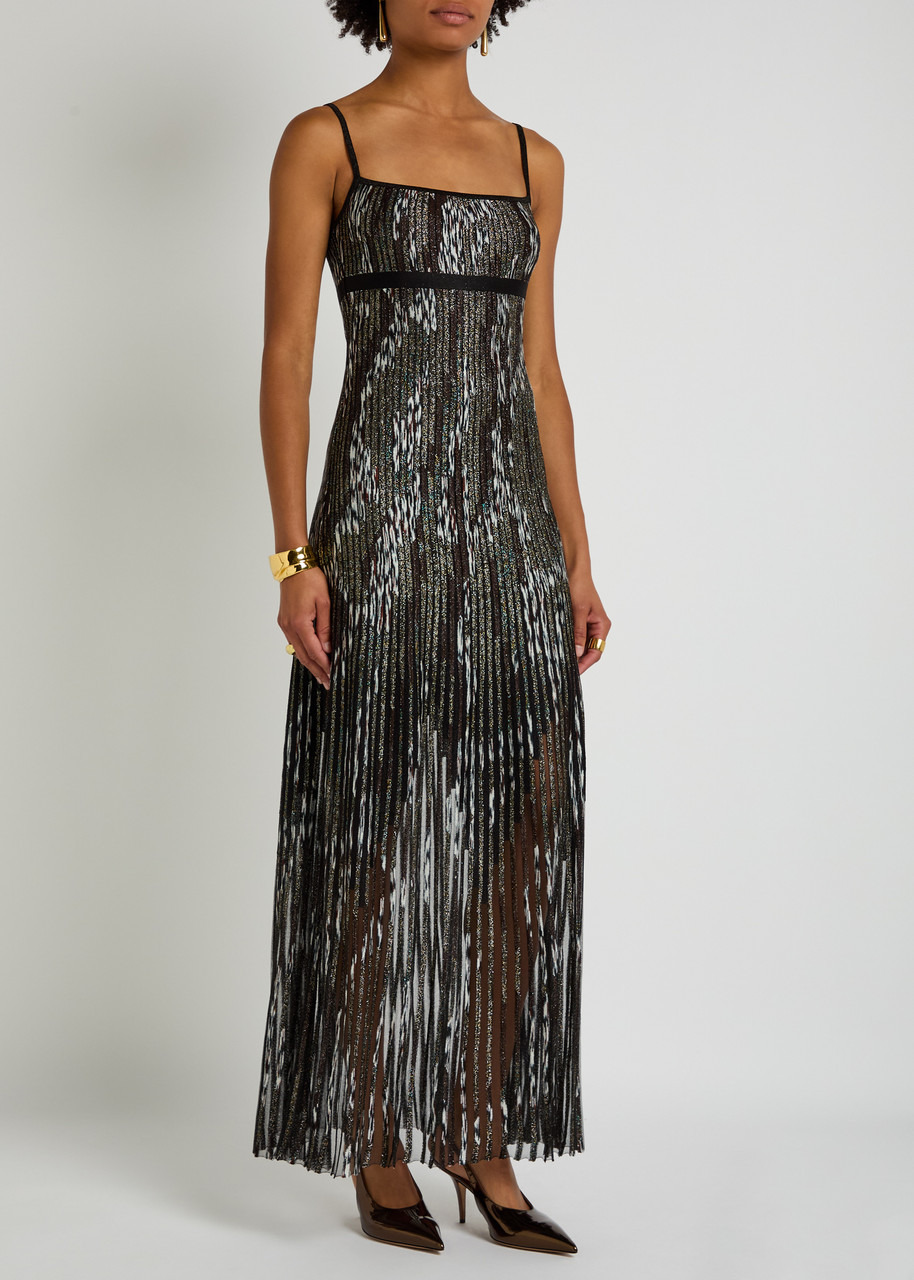 Missoni Patterned-jacquard Metallic-knit Midi Dress - 2