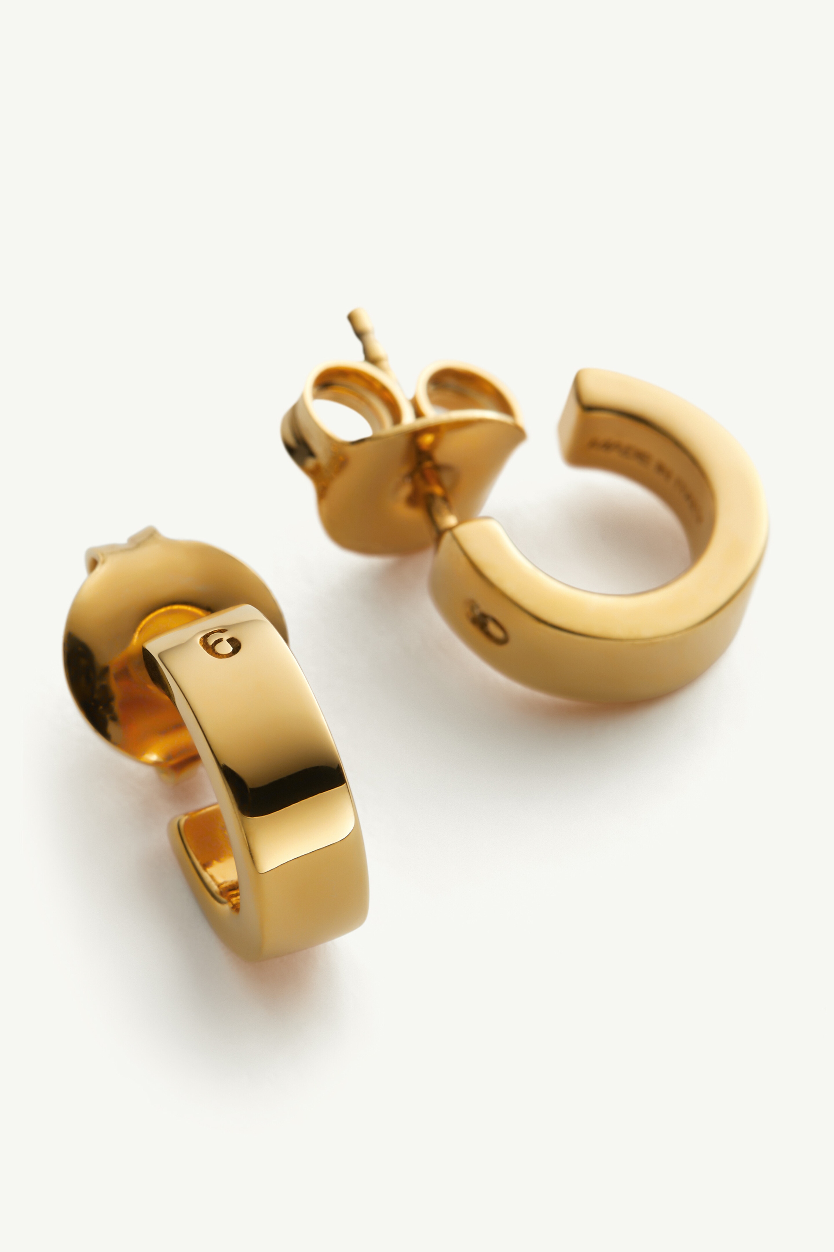 Numeric Minimal Signature Hoop Earrings - 4