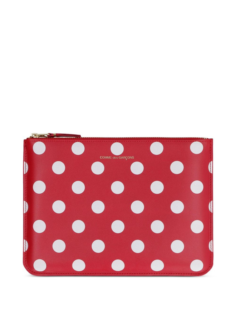 polka dot zipped 클러치 1