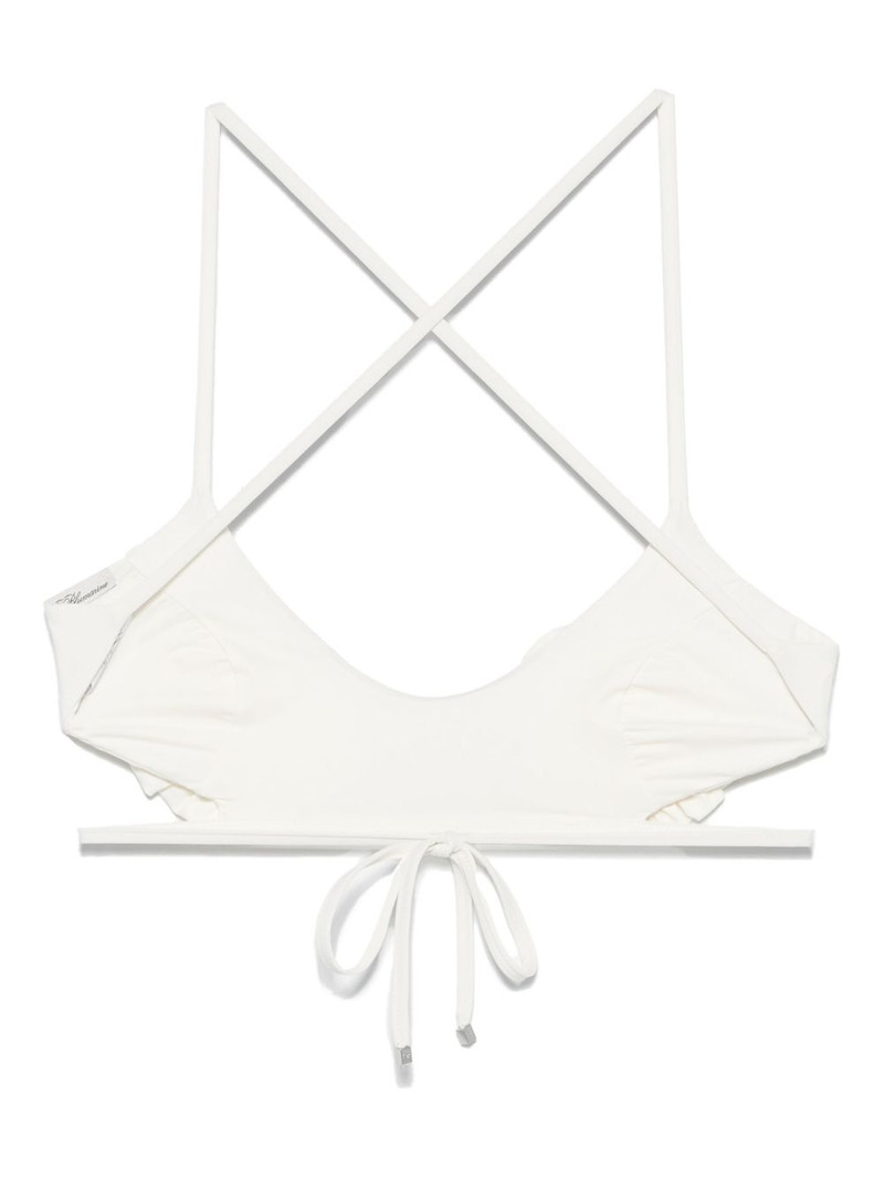 Blumarine floral-appliqué bikini top outlook