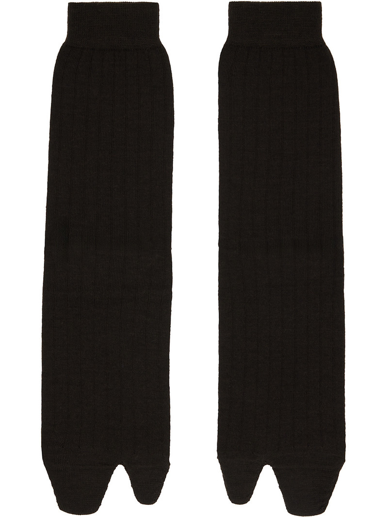 Brown Bootleg Tabi Socks 1