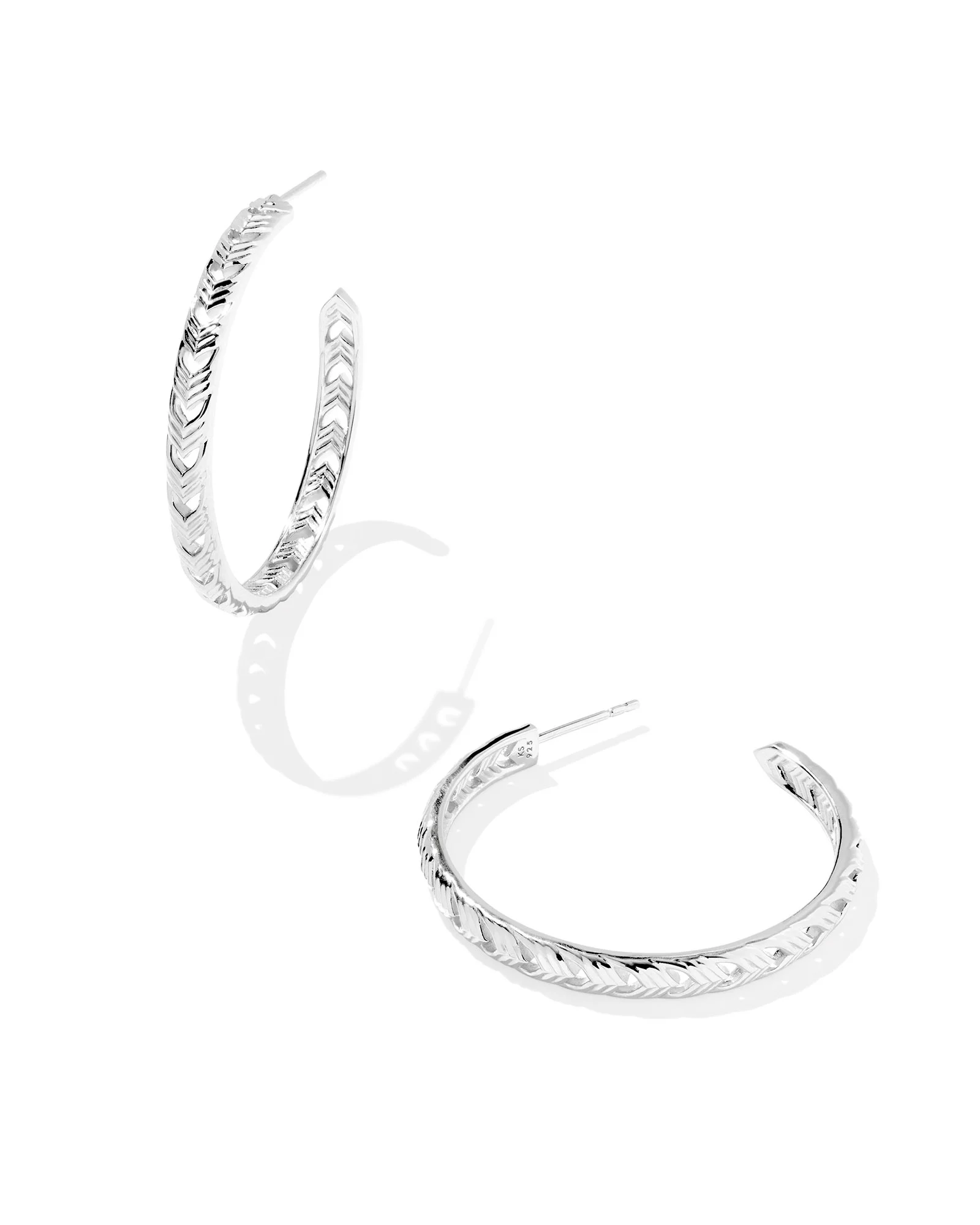 Miranda Sterling Silver Hoop Earrings - 1