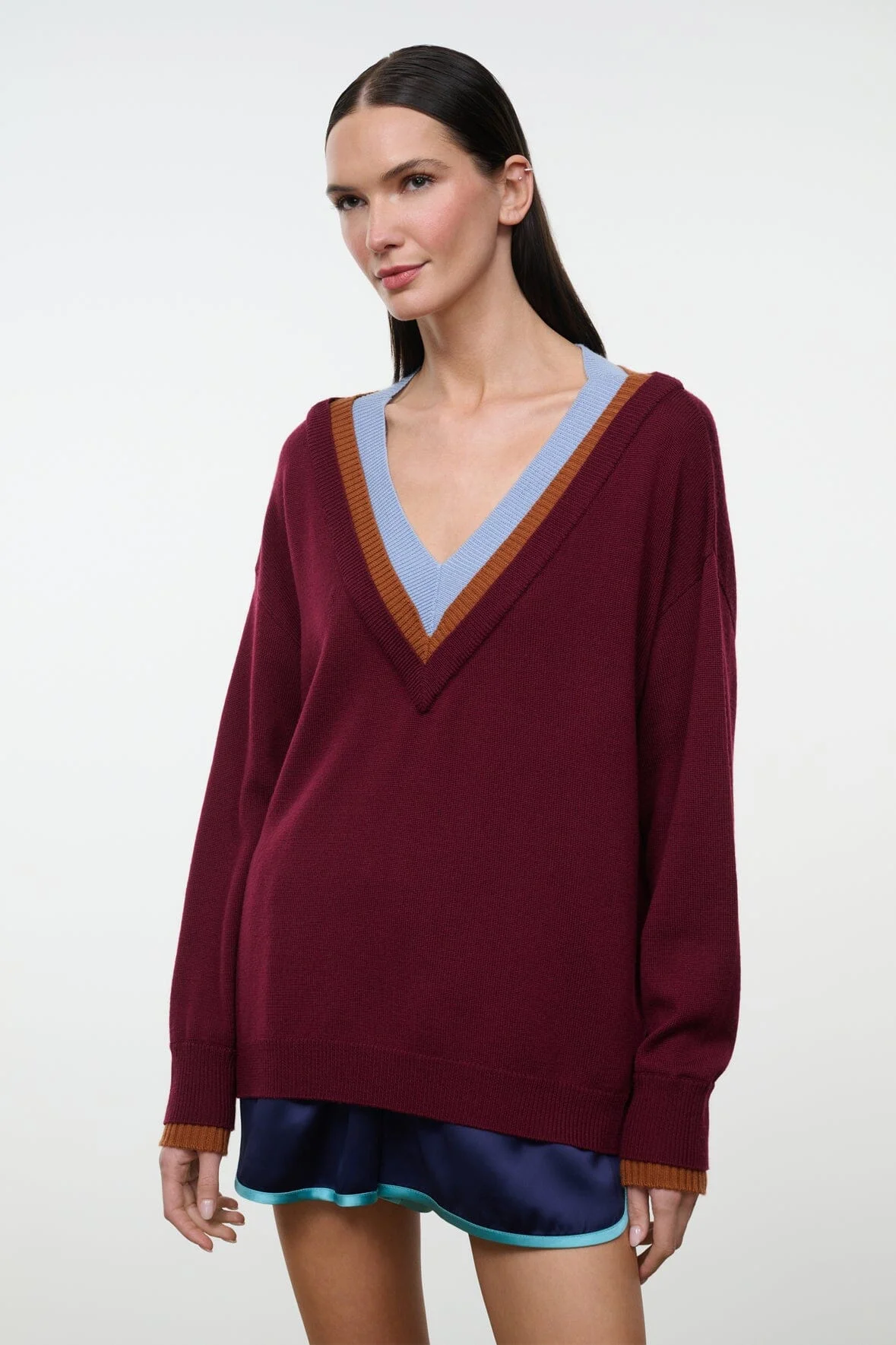 STAUD NORMAN SWEATER PINOT MULTI - 1