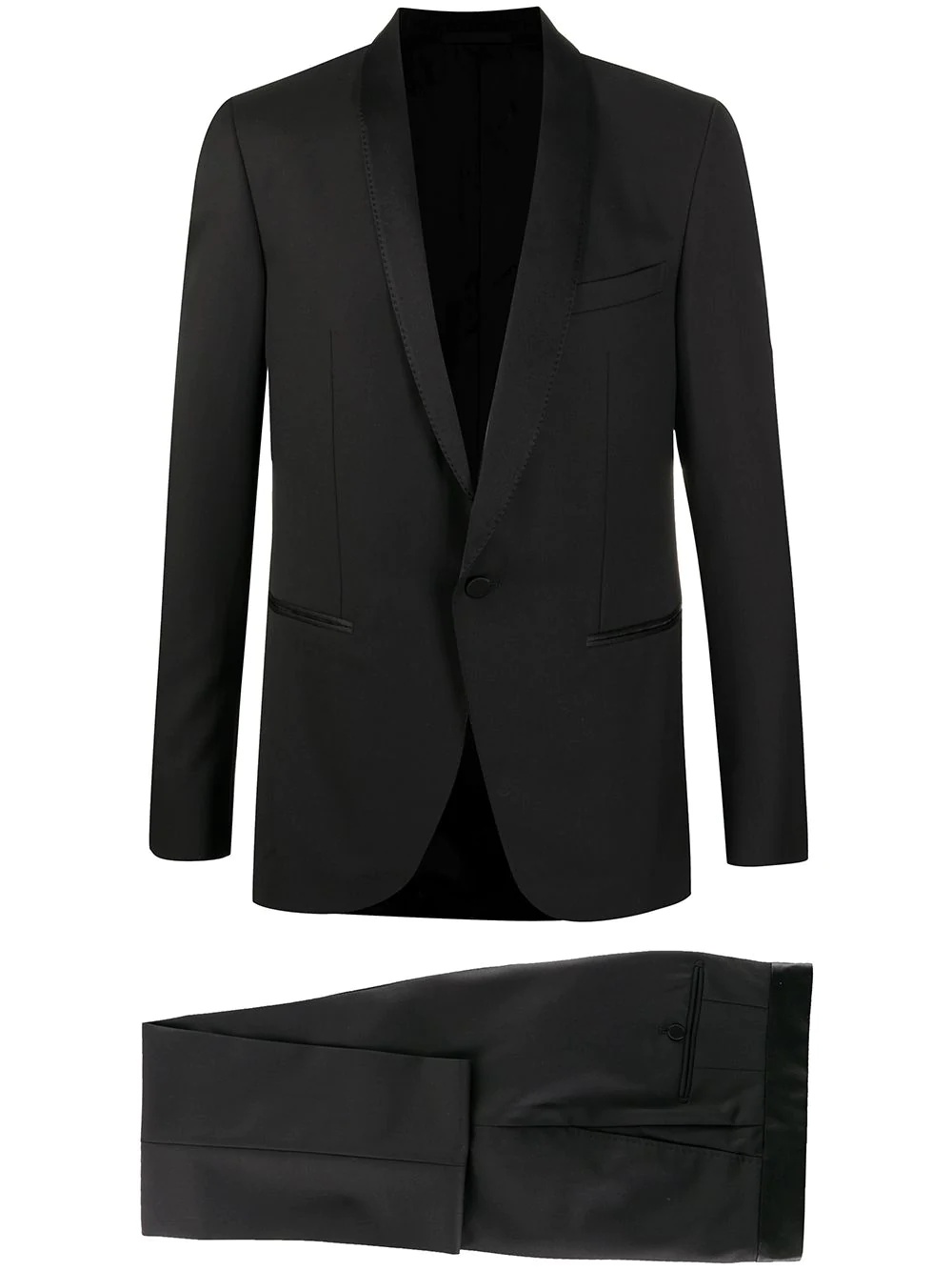 single-breasted wool suit - 1