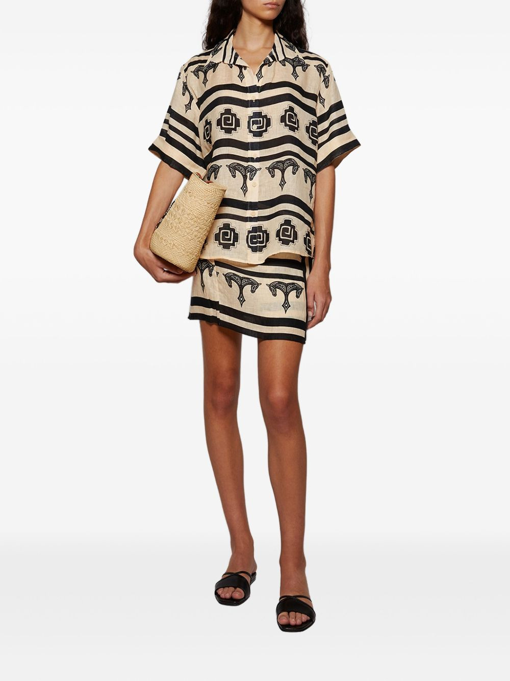 horse-print wrap skirt - 2