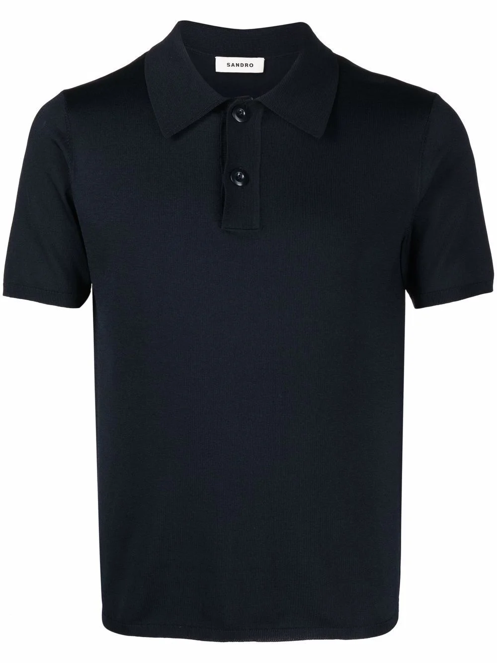 short-sleeve pointed-collar polo shirt - 1