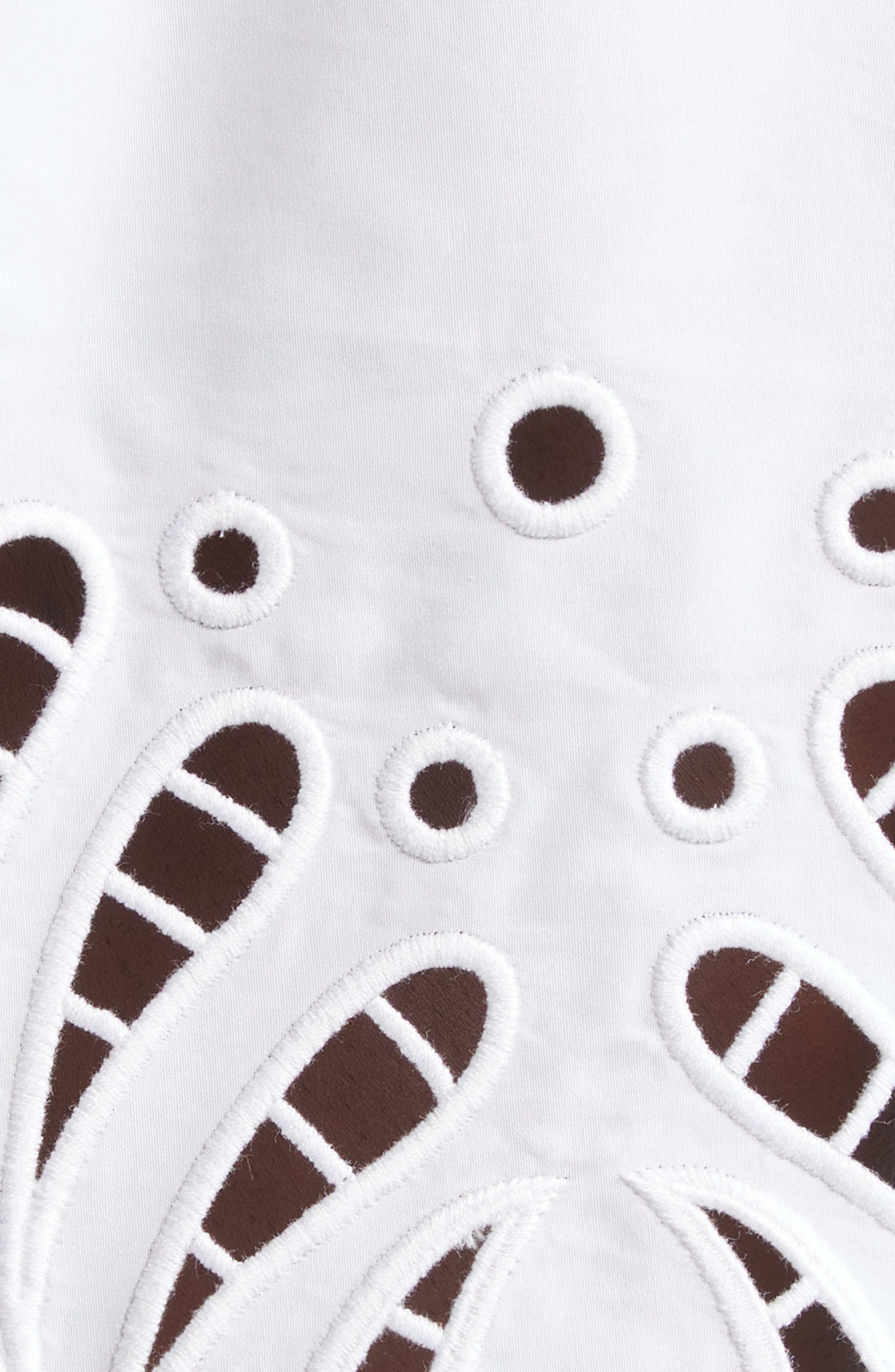 Dolce&Gabbana Embroidered Eyelet Crop Top in Bianco Ottico at Nordstrom - 7