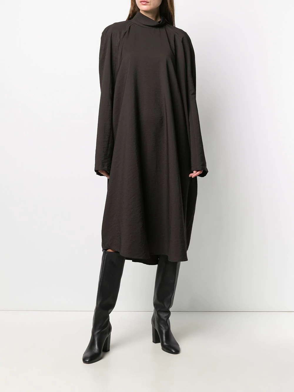 oversized midi shirt dress - 3