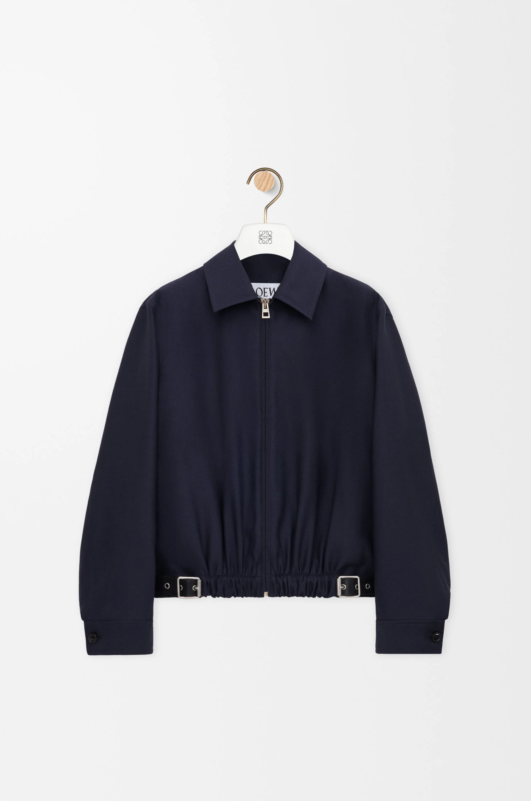 Belted jacket in wool and silk - 1