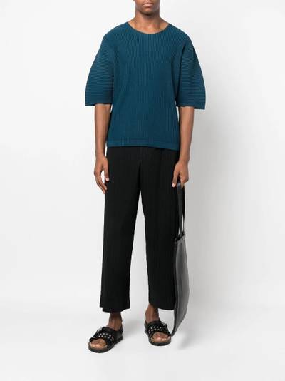 ISSEY MIYAKE pleated short-sleeved top outlook