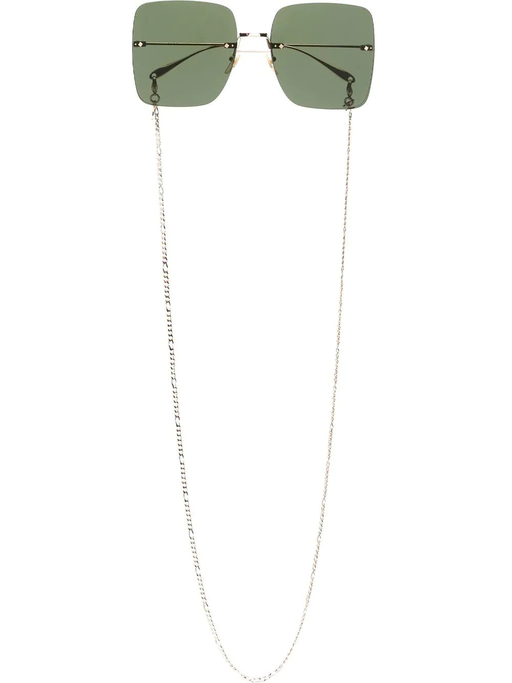 rimless oversized-frame sunglasses - 1