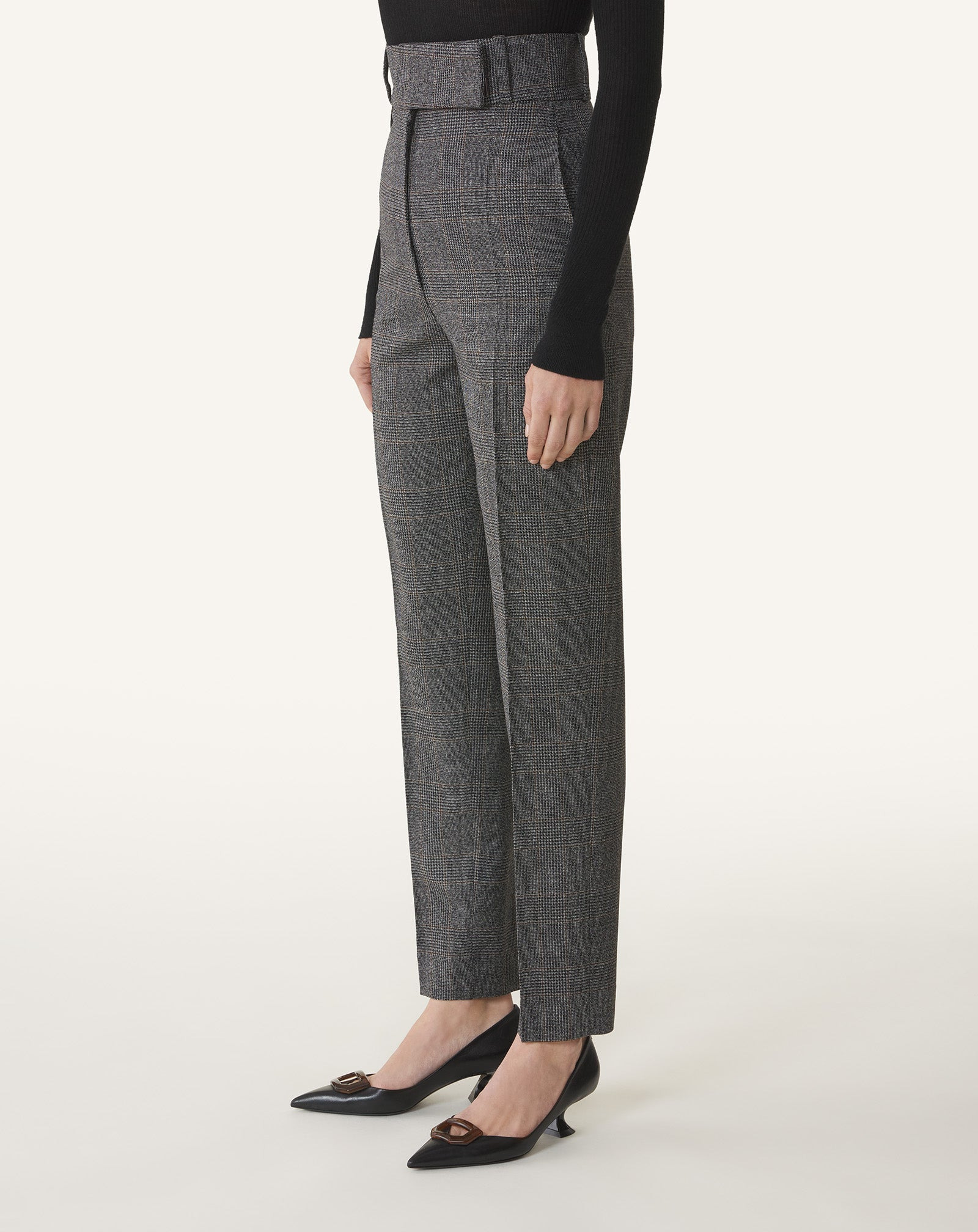 HIGH-WAISTED CIGARETTE PANTS - 3