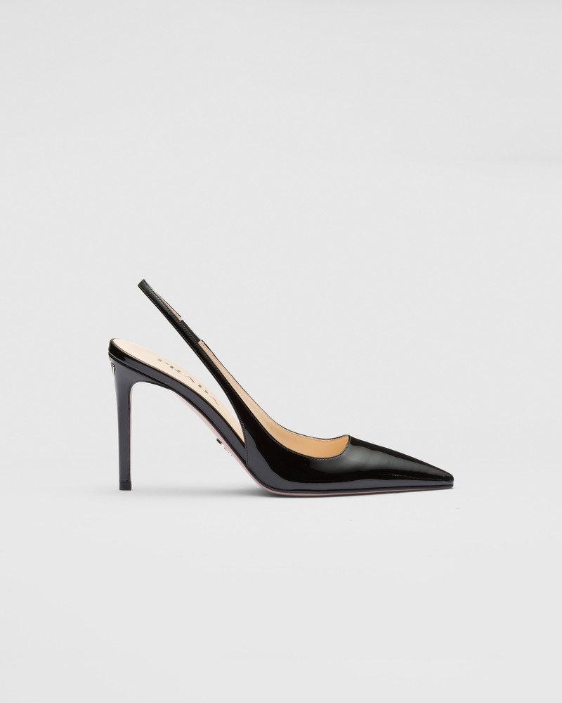 Prada Patent leather slingbacks outlook