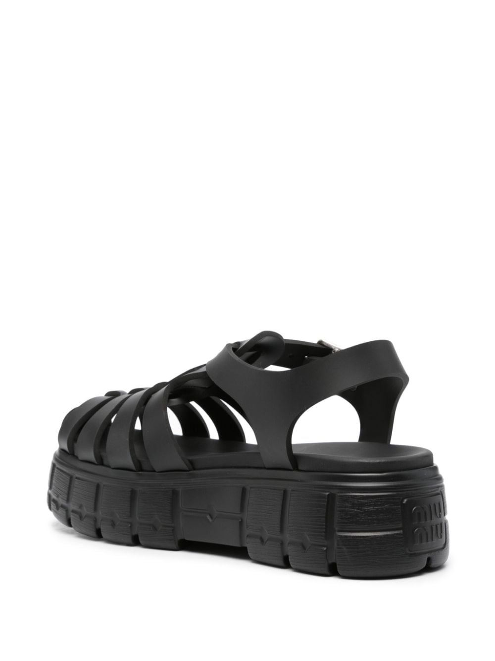 appliquÃ©-logo flatform sandals - 3