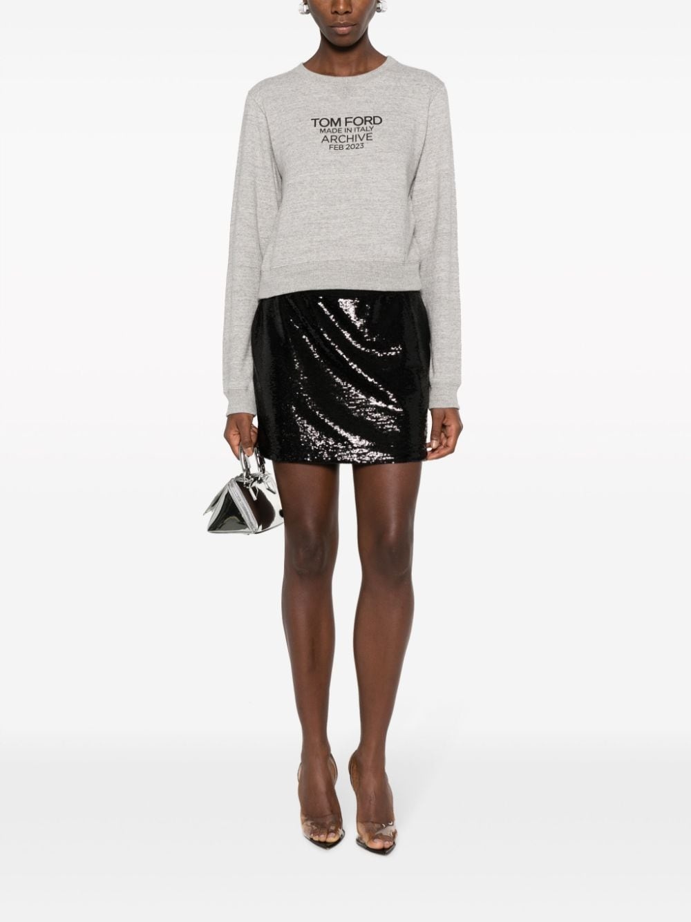 sequin-embellished mini skirt - 2