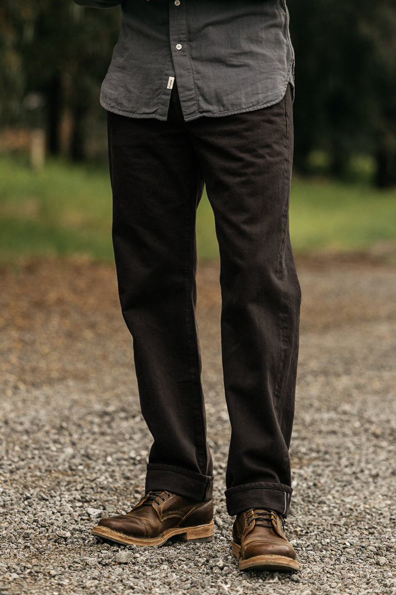 The Barrel Classic Straight Natural Slub - Carob 14oz Selvedge 1