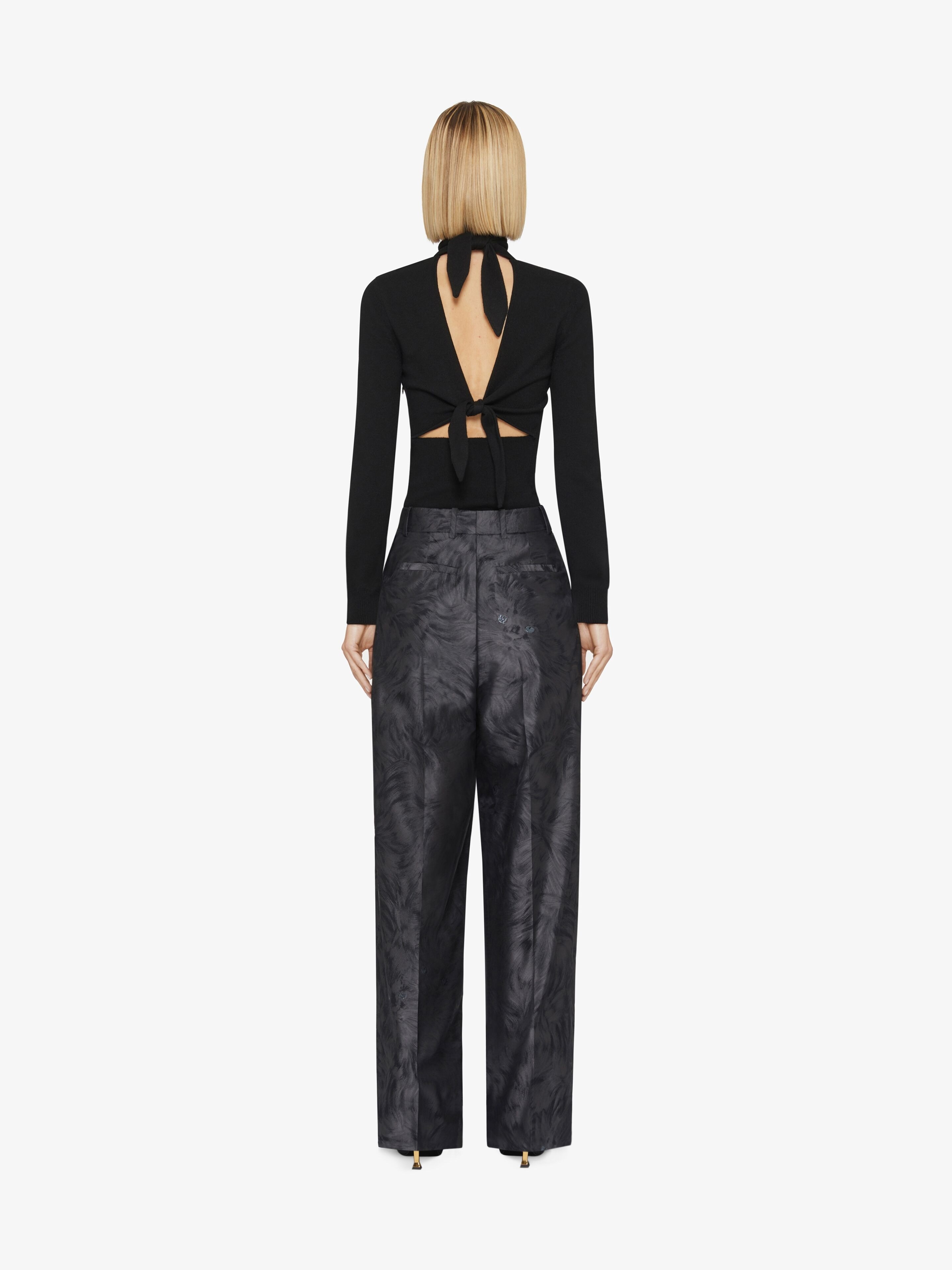 OVERSIZED TAILORED PANTS IN CAT JACQUARD - 4