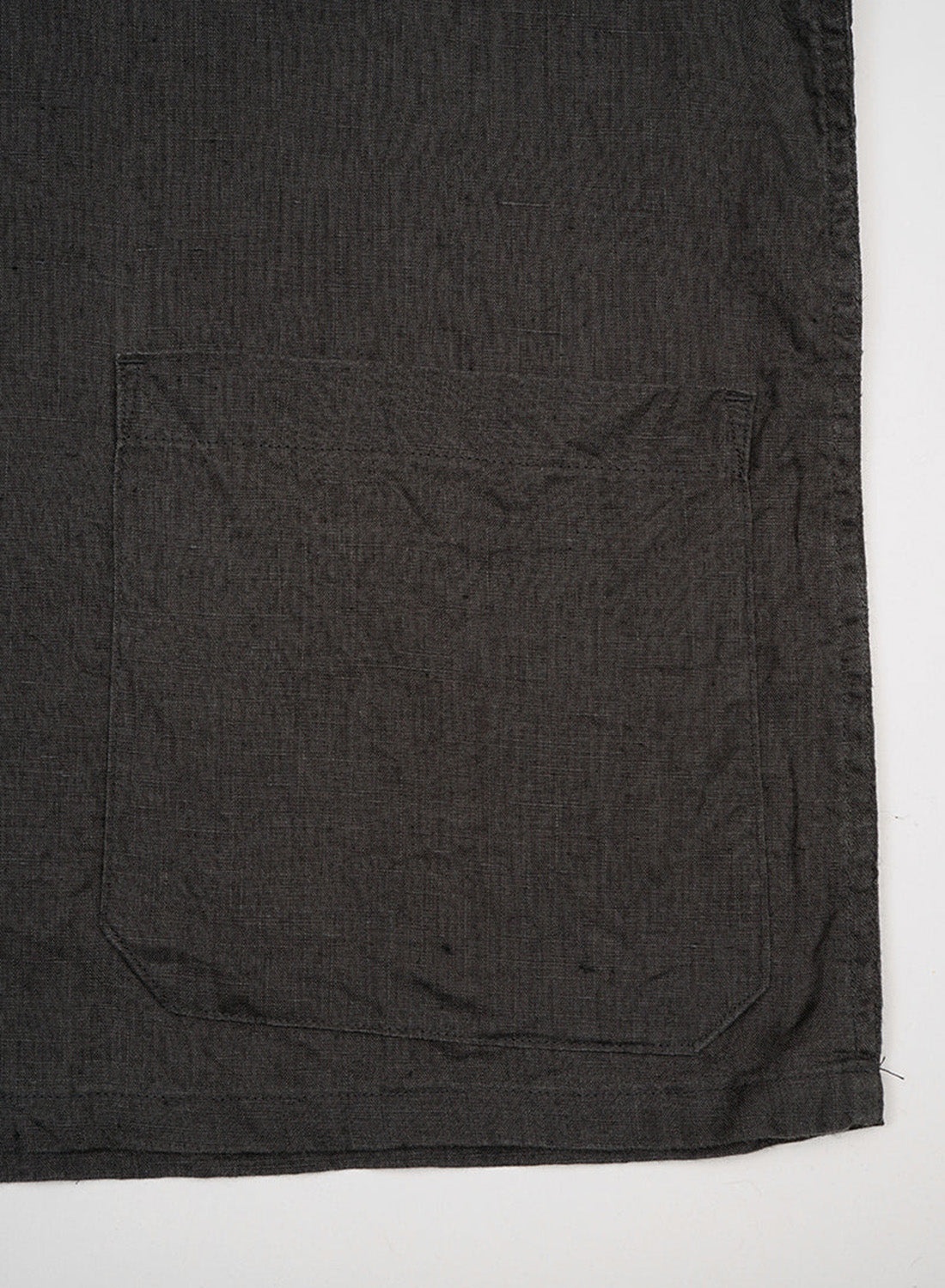 French Pullover Shirt Hemp in Charcoal Grey - 7