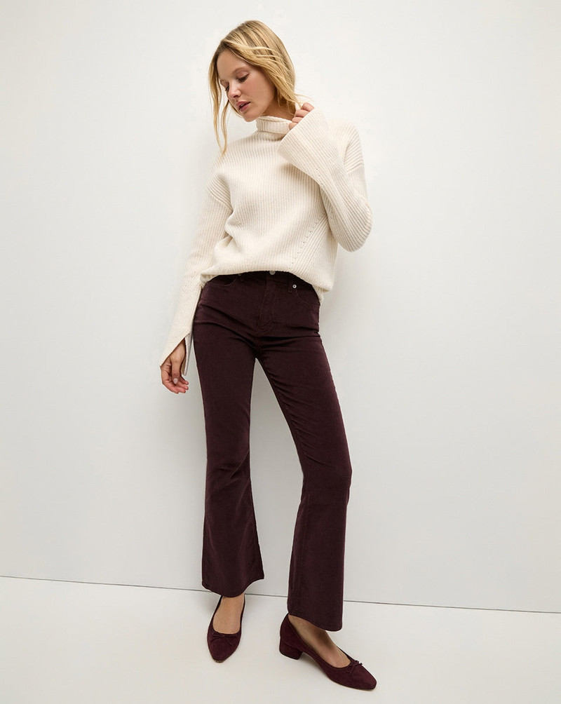 VERONICA BEARD CARSON CORDUROY KICK-FLARE PANT outlook