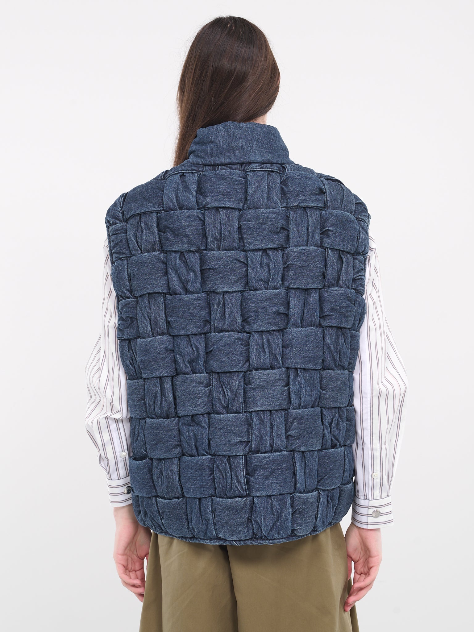 Intrecciato Denim Gilet - 3