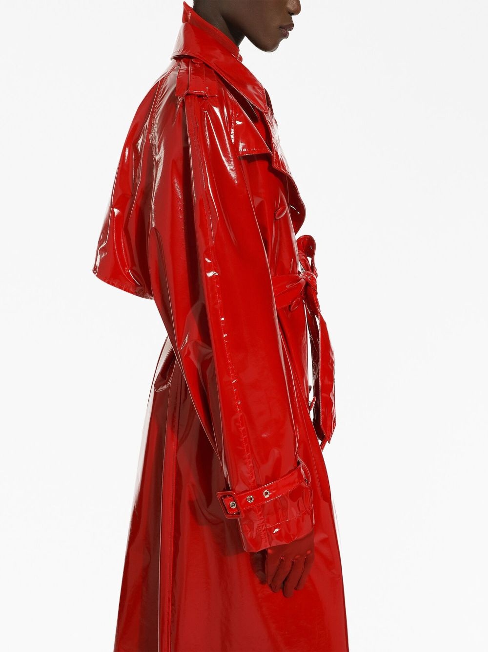 storm-flap patent trench coat - 5