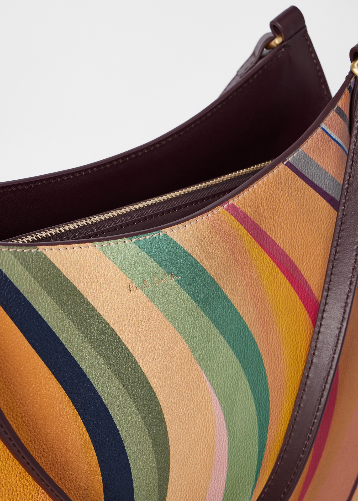 Women's 'Dusky Swirl' Leather Shopper Bag - 7