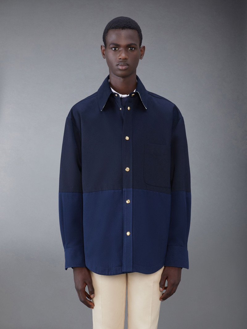 two-tone cotton-gabardine jacket 1