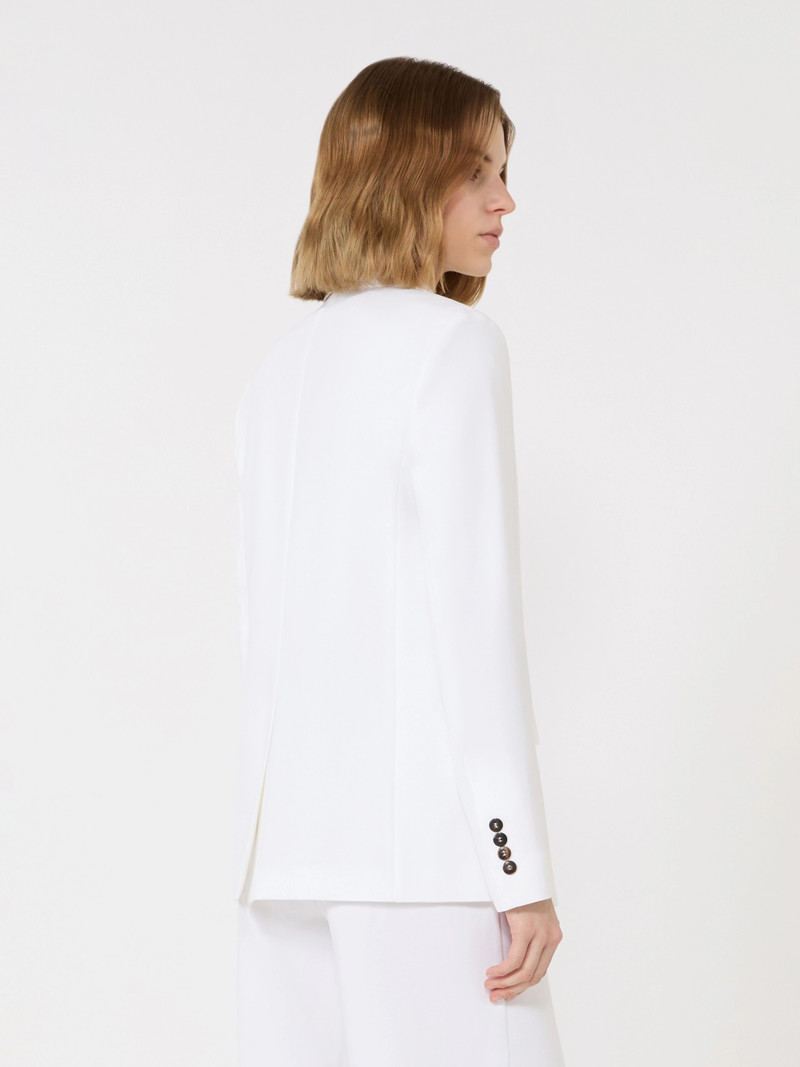 ZANNA Double cotton crêpe blazer - WHITE 4