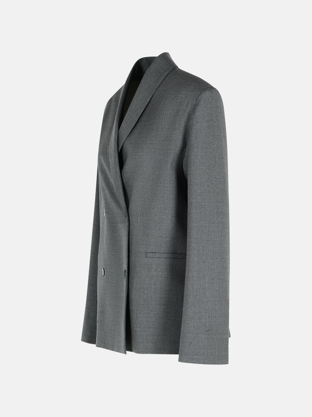 'SANCIA' GRAPHITE VIRGIN WOOL BLAZER - 2